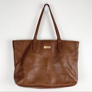 Cole Haan brown pebbled leather women’s tote bag with magnet button closure